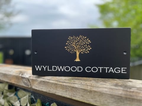 Personalised Deep Engraved Slate House Sign - 20mm Thick - Tree Design - Various Sizes