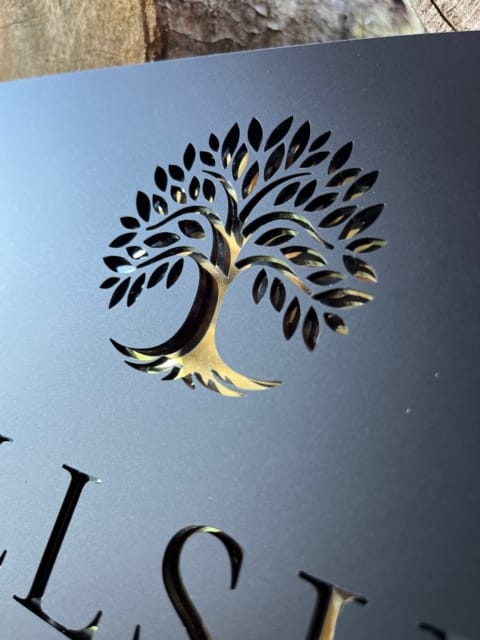 Tree Design Acrylic House-Gate-Door Sign Various Sizes with fixings