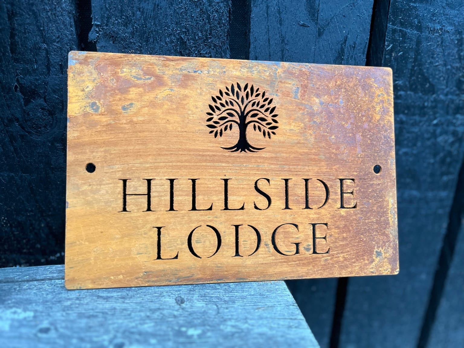 Corten Steel Tree Design House Sign - Various sizes available and bespoke - Image 2