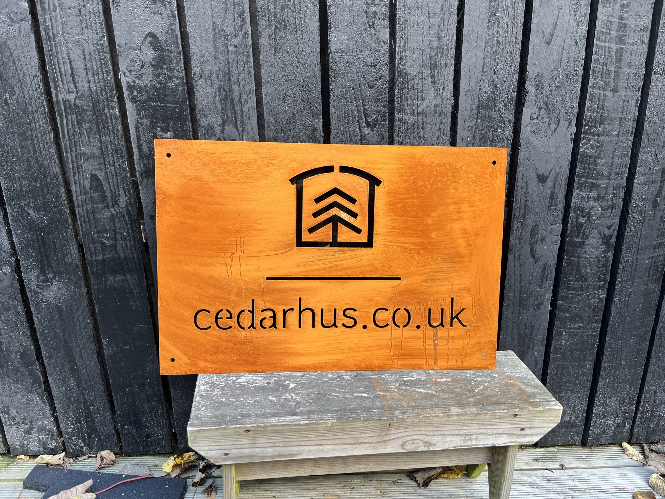 Large Corten Steel Signs made to order - Perfect for Farm signs , Industrial sign , Business sign Rustic sign - for gates , walls , fences. - Image 3