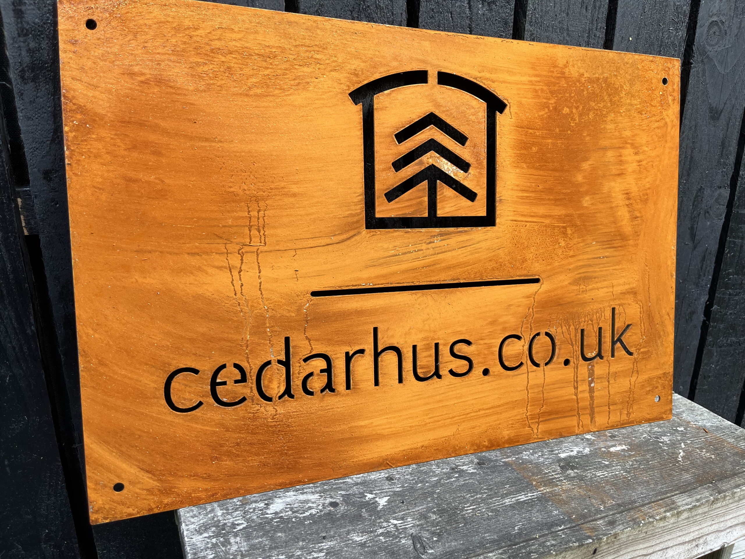 Large Corten Steel Signs made to order - Perfect for Farm signs , Industrial sign , Business sign Rustic sign - for gates , walls , fences. - Image 9