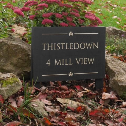 Extra Large Road-Driveway-Garden Slate Sign 450mm x 300mm Supplied with Slate Posts