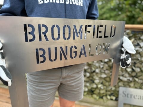House Signs - House Number - Made With 2mm Thick Corten Steel With Posts for Quick Easy Install -various sizes available No Fixings Required