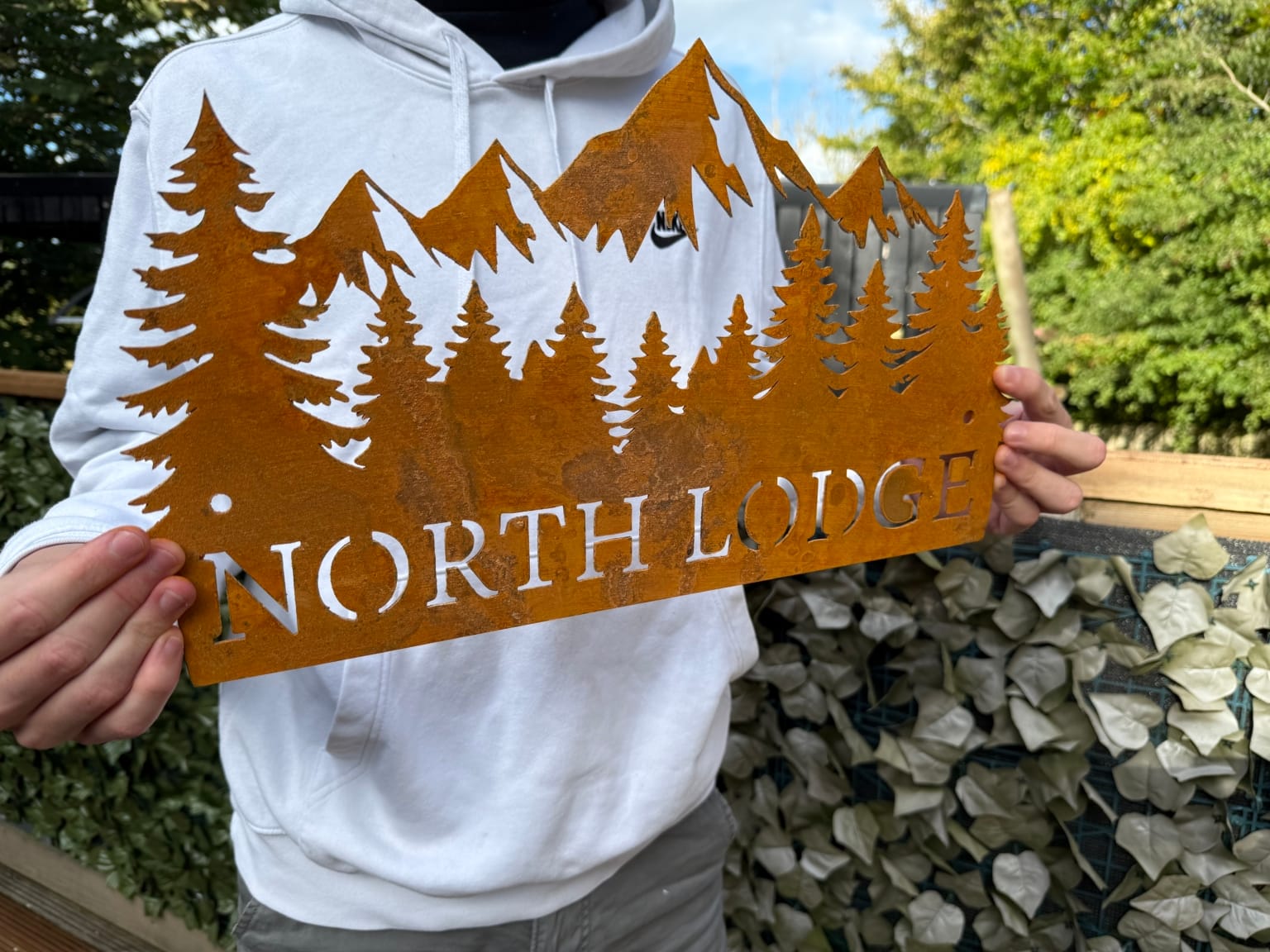 Corten Steel Sign Mountain Forest scene , various sizes available and bespoke. - Image 6
