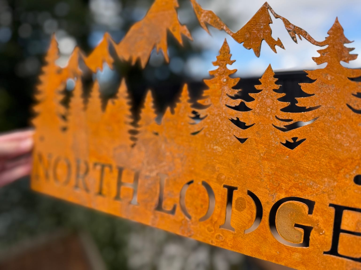 Corten Steel Sign Mountain Forest scene , various sizes available and bespoke. - Image 4