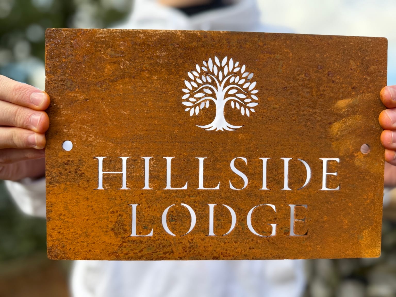Corten Steel Tree Design House Sign - Various sizes available and bespoke - Image 4