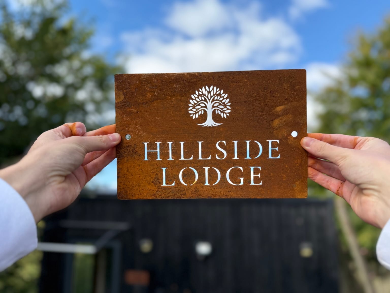 Corten Steel Tree Design House Sign - Various sizes available and bespoke - Image 5